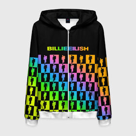 Мужская толстовка 3D на молнии с принтом BILLIE EILISH в городе Новоалтайск, 100% полиэстер | длина до линии бедра, манжеты и пояс оформлены мягкой тканевой резинкой, двухслойный капюшон со шнурком для регулировки, спереди молния, по бокам два кармана | be | billie | billie eilish | blohsh | ghoul | билли | билли айлиш