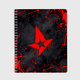 Тетрадь с принтом ASTRALIS в городе Новоалтайск, 100% бумага | 48 листов, плотность листов — 60 г/м2, плотность картонной обложки — 250 г/м2. Листы скреплены сбоку удобной пружинной спиралью. Уголки страниц и обложки скругленные. Цвет линий — светло-серый
 | astralis | awp | counter strike | cs go | cs go global offensive | cs:go | faze clan | hyper beast | team liquid | астралис | кс го | тим ликвид | фейз клан | хайпер бист