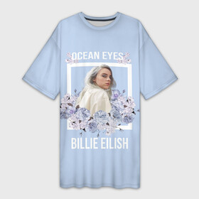 Платье-футболка 3D с принтом Billie Eilish в городе Новоалтайск,  |  | billie | eilish | айлиш | айлишь | беляш | билли