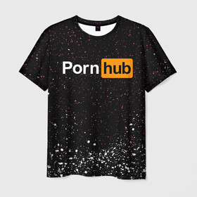 Мужская футболка 3D с принтом PornHub в городе Новоалтайск, 100% полиэфир | прямой крой, круглый вырез горловины, длина до линии бедер | brazzers | hub | бразерс
