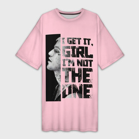 Платье-футболка 3D с принтом I Get It, Girl... в городе Новоалтайск,  |  | gbc | hip hop | lil | logo | peep | rap | rock | знаменитости | известный | исполнитель | пип | рок | рэп | текст | хип хоп | эмо