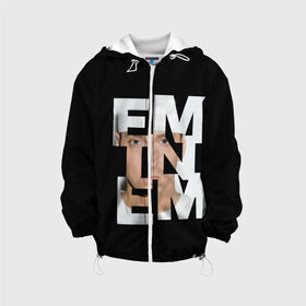 Детская куртка 3D с принтом Eminem в городе Новоалтайск, 100% полиэстер | застежка — молния, подол и капюшон оформлены резинкой с фиксаторами, по бокам — два кармана без застежек, один потайной карман на груди, плотность верхнего слоя — 90 г/м2; плотность флисового подклада — 260 г/м2 | eminem | актёр | композитор | музыкант | продюсер | рэпер | эминем