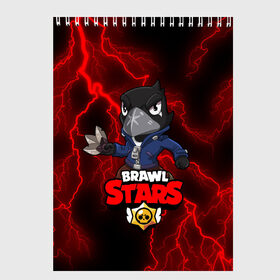 Скетчбук с принтом Brawl Stars CROW в городе Новоалтайск, 100% бумага
 | 48 листов, плотность листов — 100 г/м2, плотность картонной обложки — 250 г/м2. Листы скреплены сверху удобной пружинной спиралью | brawl | brawl stars | crow | leon | sally | shark | stars | акула | бравл | бравл старс | браво старс | игра | компьютерная | кров | леон | леон акула | онлайн | старс | шарк