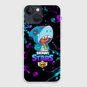 Чехол для iPhone 13 mini с принтом BRAWL STARS LEON SHARK. в городе Новоалтайск,  |  | bib | brawl stars | colt | crow | leon | leon shark | max | moba | sally leon | shark | акула | берли | биби | бравл старс | ворон | жанр | игра | кольт | леон | леон акула | ма | нита | шелли