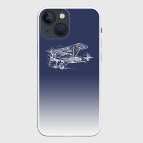 Чехол для iPhone 13 mini с принтом Биплан в городе Новоалтайск,  |  | fly | sky | авиа | авиаспорт | авиатор | авиация | брату | ввс | военно воздушные силы | деду | дедушке | день защитника | день защитника отечества | день мужчин | другу | защитник | летать | летчик