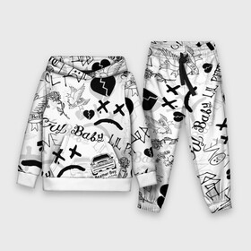 Детский костюм 3D (с толстовкой) с принтом LIL PEEP в городе Новоалтайск,  |  | lil peep | lil prince | pink | зарубежная музыка | лил пип | маленький принц