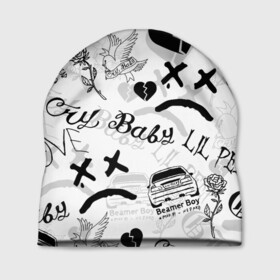 Шапка 3D с принтом LIL PEEP в городе Новоалтайск, 100% полиэстер | универсальный размер, печать по всей поверхности изделия | lil peep | lil prince | pink | зарубежная музыка | лил пип | маленький принц