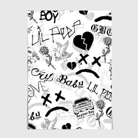 Постер с принтом LIL PEEP в городе Новоалтайск, 100% бумага
 | бумага, плотность 150 мг. Матовая, но за счет высокого коэффициента гладкости имеет небольшой блеск и дает на свету блики, но в отличии от глянцевой бумаги не покрыта лаком | lil peep | lil prince | pink | зарубежная музыка | лил пип | маленький принц