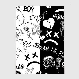 Постер с принтом LIL PEEP в городе Новоалтайск, 100% бумага
 | бумага, плотность 150 мг. Матовая, но за счет высокого коэффициента гладкости имеет небольшой блеск и дает на свету блики, но в отличии от глянцевой бумаги не покрыта лаком | lil peep | lil prince | pink | зарубежная музыка | лил пип | маленький принц