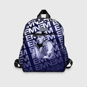 Детский рюкзак 3D с принтом Eminem в городе Новоалтайск, 100% полиэстер | лямки с регулируемой длиной, сверху петелька, чтобы рюкзак можно было повесить на вешалку. Основное отделение закрывается на молнию, как и внешний карман. Внутри дополнительный карман. По бокам два дополнительных кармашка | Тематика изображения на принте: eminem | актёр | композитор | музыкант | продюсер | рэпер | эминем