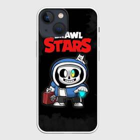 Чехол для iPhone 13 mini с принтом BRAWL STARS MR.P SANS в городе Новоалтайск,  |  | brawlstars | crow | dyna | dynamike | leon | leonskin | mike | mr p | sally | shark | битваогней | бравлстарc | бравлстарз | динамайк | игра | игры | леон | мистер пи | мультик | старз