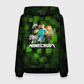 Женская толстовка 3D с принтом Minecraft / Майнкрафт в городе Новоалтайск, 100% полиэстер  | двухслойный капюшон со шнурком для регулировки, мягкие манжеты на рукавах и по низу толстовки, спереди карман-кенгуру с мягким внутренним слоем. | creeper | earth | game | minecraft | minecraft earth | блоки | грифер | игры | квадраты | компьютерная игра | крипер | маинкрафт | майн | майнкравт | майнкрафт