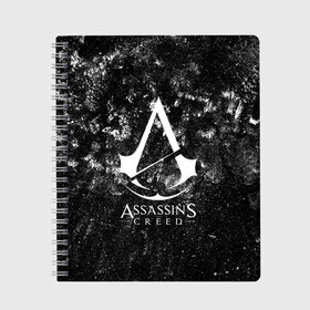 Тетрадь с принтом ASSASSIN`S CREED в городе Новоалтайск, 100% бумага | 48 листов, плотность листов — 60 г/м2, плотность картонной обложки — 250 г/м2. Листы скреплены сбоку удобной пружинной спиралью. Уголки страниц и обложки скругленные. Цвет линий — светло-серый
 | slayer | асасин | ассасин крид | ассассин | тамплиеры