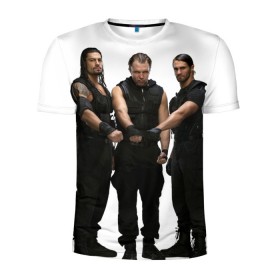 Мужская футболка 3D спортивная с принтом Wwe в городе Новоалтайск, 100% полиэстер с улучшенными характеристиками | приталенный силуэт, круглая горловина, широкие плечи, сужается к линии бедра | dean ambrose | raw | wwe | щит
