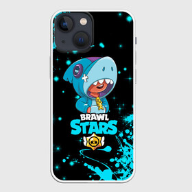Чехол для iPhone 13 mini с принтом BRAWL STARS LEON SHARK. в городе Новоалтайск,  |  | bib | brawl stars | colt | crow | el brown | leon | leon shark | max | moba | sally leon | shark | акула | берли | биби | бравл старс | браун | ворон | жанр | игра | кольт | леон | леон акула | макс | нита | шелли