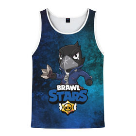 Мужская майка 3D с принтом Brawl Stars CROW в городе Новоалтайск, 100% полиэстер | круглая горловина, приталенный силуэт, длина до линии бедра. Пройма и горловина окантованы тонкой бейкой | brawl | brawl stars | crow | leon | sally | shark | stars | акула | бравл | бравл старс | браво старс | игра | компьютерная | кров | леон | леон акула | онлайн | старс | шарк
