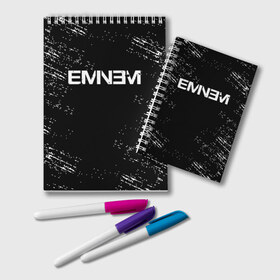 Блокнот с принтом EMINEM в городе Новоалтайск, 100% бумага | 48 листов, плотность листов — 60 г/м2, плотность картонной обложки — 250 г/м2. Листы скреплены удобной пружинной спиралью. Цвет линий — светло-серый
 | Тематика изображения на принте: eminem | rap | маршалл | музыка | музыкант | песни | реп | рэп | рэпер | хип хоп | эминем