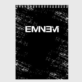 Скетчбук с принтом EMINEM в городе Новоалтайск, 100% бумага
 | 48 листов, плотность листов — 100 г/м2, плотность картонной обложки — 250 г/м2. Листы скреплены сверху удобной пружинной спиралью | Тематика изображения на принте: eminem | rap | маршалл | музыка | музыкант | песни | реп | рэп | рэпер | хип хоп | эминем