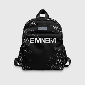 Детский рюкзак 3D с принтом EMINEM в городе Новоалтайск, 100% полиэстер | лямки с регулируемой длиной, сверху петелька, чтобы рюкзак можно было повесить на вешалку. Основное отделение закрывается на молнию, как и внешний карман. Внутри дополнительный карман. По бокам два дополнительных кармашка | eminem | rap | маршалл | музыка | музыкант | песни | реп | рэп | рэпер | хип хоп | эминем