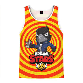 Мужская майка 3D с принтом Brawl Stars CROW в городе Новоалтайск, 100% полиэстер | круглая горловина, приталенный силуэт, длина до линии бедра. Пройма и горловина окантованы тонкой бейкой | brawl | brawl stars | crow | leon | sally | shark | stars | акула | бравл | бравл старс | браво старс | игра | компьютерная | кров | леон | леон акула | онлайн | старс | шарк