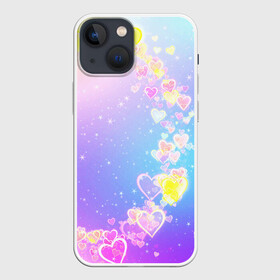 Чехол для iPhone 13 mini с принтом ЛЮБОВЬ ГРАДИЕНТ в городе Новоалтайск,  |  | heart | love is | valentines day | влюбленные | девушки | день святого валентина | любовь | пары | свадьба | сердце | счастье