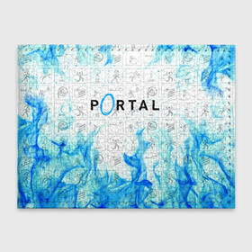 Обложка для студенческого билета с принтом PORTAL в городе Новоалтайск, натуральная кожа | Размер: 11*8 см; Печать на всей внешней стороне | Тематика изображения на принте: aperture laboratories | glados | portal | portal 2 | valve | гладос | портал | портал 2 | челл