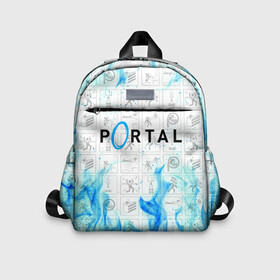 Детский рюкзак 3D с принтом PORTAL в городе Новоалтайск, 100% полиэстер | лямки с регулируемой длиной, сверху петелька, чтобы рюкзак можно было повесить на вешалку. Основное отделение закрывается на молнию, как и внешний карман. Внутри дополнительный карман. По бокам два дополнительных кармашка | aperture laboratories | glados | portal | portal 2 | valve | гладос | портал | портал 2 | челл