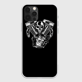 Чехол для iPhone 12 Pro Max с принтом Движковый череп в городе Новоалтайск, Силикон |  | vrod | двигатель | мото | мотоцикл | череп