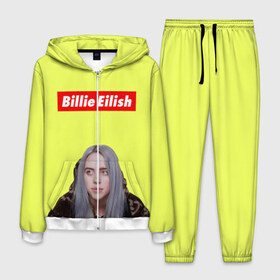 Мужской костюм 3D с принтом BILLIE EILISH. в городе Новоалтайск, 100% полиэстер | Манжеты и пояс оформлены тканевой резинкой, двухслойный капюшон со шнурком для регулировки, карманы спереди | be | billie | billie eilish | blohsh | ghoul | билли | билли айлиш