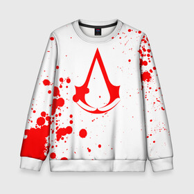 Детский свитшот 3D с принтом ASSASSIN`S CREED в городе Новоалтайск, 100% полиэстер | свободная посадка, прямой крой, мягкая тканевая резинка на рукавах и понизу свитшота | slayer | асасин | ассасин крид | ассассин | тамплиеры