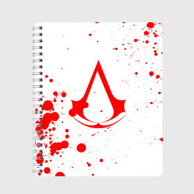 Тетрадь с принтом ASSASSIN`S CREED в городе Новоалтайск, 100% бумага | 48 листов, плотность листов — 60 г/м2, плотность картонной обложки — 250 г/м2. Листы скреплены сбоку удобной пружинной спиралью. Уголки страниц и обложки скругленные. Цвет линий — светло-серый
 | slayer | асасин | ассасин крид | ассассин | тамплиеры