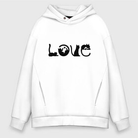 Мужское худи Oversize хлопок с принтом Love Cats в городе Новоалтайск, френч-терри — 70% хлопок, 30% полиэстер. Мягкий теплый начес внутри —100% хлопок | боковые карманы, эластичные манжеты и нижняя кромка, капюшон на магнитной кнопке | animal | cat | cute | kitty | meow | друг | животные | киска | китти | кот | котенок | котик | кошечка | кошка | лев | леопард | любовь | милый | мур | мяу | пантера | питомец | рысь | тигр | улыбка
