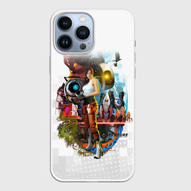 Чехол для iPhone 13 Pro Max с принтом PORTAL 2 | ПОРТАЛ 2 ЧЕЛЛ в городе Новоалтайск,  |  | Тематика изображения на принте: abstract | aperture laboratories | camo | geometry | geometry stripes | glados | half life | military | portal | portal 2 | texture | valve | абстракция | геометрические полосы | геометрия | гладос | камуфляж | милитари | портал | портал 2 | тек