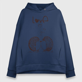 Женское худи Oversize хлопок с принтом Love в городе Новоалтайск, френч-терри — 70% хлопок, 30% полиэстер. Мягкий теплый начес внутри —100% хлопок | боковые карманы, эластичные манжеты и нижняя кромка, капюшон на магнитной кнопке | 14 февраля | 23 февраля | 8 марта | в тебя | влюблен | девушке | день влюбленных | день святого валентина | для любимых | др | еж | ежи | ежик | жене | купидон | любимая | любимый | люблю | любовь | мужу | парню