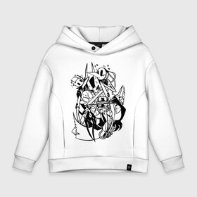 Детское худи Oversize хлопок с принтом Hollow Knight в городе Новоалтайск, френч-терри — 70% хлопок, 30% полиэстер. Мягкий теплый начес внутри —100% хлопок | боковые карманы, эластичные манжеты и нижняя кромка, капюшон на магнитной кнопке | Тематика изображения на принте: grimm | hallounest | heart of nightmare | hollow knight | hornet | knight | quirrell | silksong | гримм | квиррел | рыцарь | халлоунест | холлоу найт | хорнет