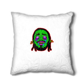 Подушка 3D с принтом Post Malone в городе Новоалтайск, наволочка – 100% полиэстер, наполнитель – холлофайбер (легкий наполнитель, не вызывает аллергию). | состоит из подушки и наволочки. Наволочка на молнии, легко снимается для стирки | art | hip hop | music | post malone | rap | rockstar | sound | zombie | арт | голова | зомби | музыка | музыкант | певец | пост малон | потеки | реп | репер | рэп | хип хоп