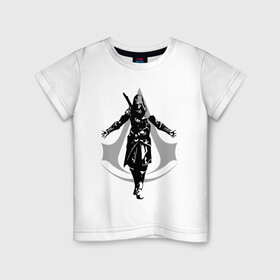 Детская футболка хлопок с принтом ASSASSIN`S CREED | АССАСИН С КРИД (Z) в городе Новоалтайск, 100% хлопок | круглый вырез горловины, полуприлегающий силуэт, длина до линии бедер | slayer | асасин | ассасин крид | ассассин | тамплиеры