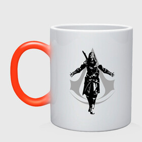 Кружка хамелеон с принтом ASSASSIN`S CREED | АССАСИН С КРИД (Z) в городе Новоалтайск, керамика | меняет цвет при нагревании, емкость 330 мл | Тематика изображения на принте: slayer | асасин | ассасин крид | ассассин | тамплиеры
