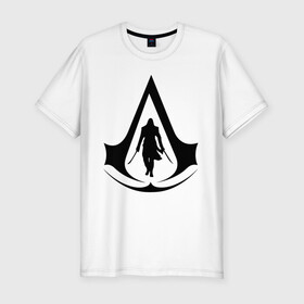 Мужская футболка хлопок Slim с принтом ASSASSIN`S CREED. в городе Новоалтайск, 92% хлопок, 8% лайкра | приталенный силуэт, круглый вырез ворота, длина до линии бедра, короткий рукав | game | stream | ассасин | ассасин крид | ассасины | видеоигра | война | дезмонд майлс | игра | стрим | тамплиеры