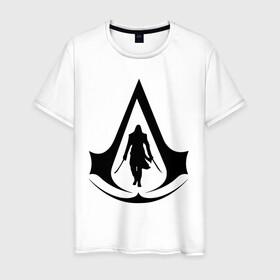 Мужская футболка хлопок с принтом ASSASSIN`S CREED. в городе Новоалтайск, 100% хлопок | прямой крой, круглый вырез горловины, длина до линии бедер, слегка спущенное плечо. | game | stream | ассасин | ассасин крид | ассасины | видеоигра | война | дезмонд майлс | игра | стрим | тамплиеры