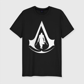 Мужская футболка хлопок Slim с принтом ASSASSIN`S CREED. в городе Новоалтайск, 92% хлопок, 8% лайкра | приталенный силуэт, круглый вырез ворота, длина до линии бедра, короткий рукав | game | stream | ассасин | ассасин крид | ассасины | видеоигра | война | дезмонд майлс | игра | стрим | тамплиеры