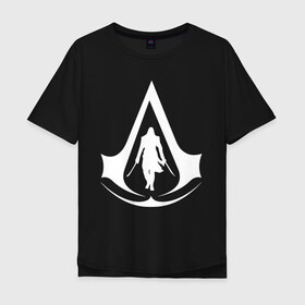 Мужская футболка хлопок Oversize с принтом ASSASSIN`S CREED. в городе Новоалтайск, 100% хлопок | свободный крой, круглый ворот, “спинка” длиннее передней части | game | stream | ассасин | ассасин крид | ассасины | видеоигра | война | дезмонд майлс | игра | стрим | тамплиеры