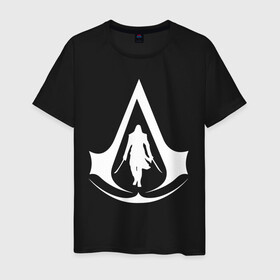 Мужская футболка хлопок с принтом ASSASSIN`S CREED. в городе Новоалтайск, 100% хлопок | прямой крой, круглый вырез горловины, длина до линии бедер, слегка спущенное плечо. | game | stream | ассасин | ассасин крид | ассасины | видеоигра | война | дезмонд майлс | игра | стрим | тамплиеры