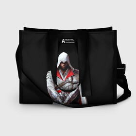 Сумка-шоппер 3D с принтом ASSASSINS CREED в городе Новоалтайск, 100% полиэстер | застегивается на металлическую кнопку; внутренний карман застегивается на молнию. Стенки укреплены специальным мягким материалом, чтобы защитить содержимое от несильных ударов
 | slayer | асасин | ассасин крид | ассассин | тамплиеры