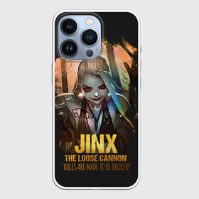Чехол для iPhone 13 Pro с принтом Jinx в городе Новоалтайск,  |  | Тематика изображения на принте: jinx | kda | league | lol | moba | pentakill | riot | rise | rus | skins | варвик | варус | воин | легенд | лига | лол | маг | стрелок | танк | чемпион