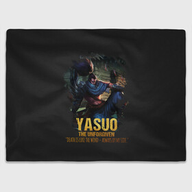 Плед 3D с принтом Yasuo в городе Новоалтайск, 100% полиэстер | закругленные углы, все края обработаны. Ткань не мнется и не растягивается | jinx | kda | league | lol | moba | pentakill | riot | rise | rus | skins | варвик | варус | воин | легенд | лига | лол | маг | стрелок | танк | чемпион