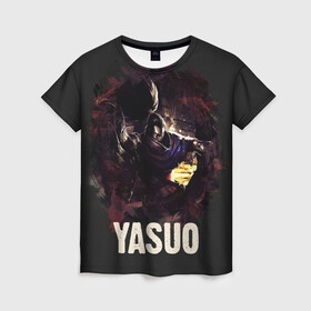 Женская футболка 3D с принтом Yasuo в городе Новоалтайск, 100% полиэфир ( синтетическое хлопкоподобное полотно) | прямой крой, круглый вырез горловины, длина до линии бедер | jinx | kda | league | lol | moba | pentakill | riot | rise | rus | skins | варвик | варус | воин | легенд | лига | лол | маг | стрелок | танк | чемпион