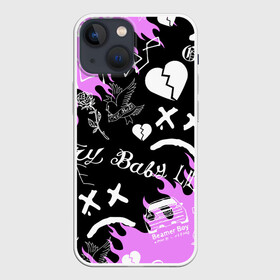 Чехол для iPhone 13 mini с принтом LIL PEEP в городе Новоалтайск,  |  | lil peep | lil prince | pink | зарубежная музыка | лил пип | маленький принц