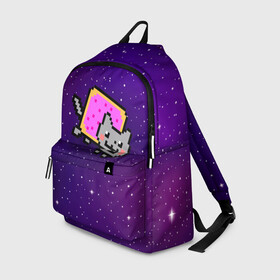 Рюкзак 3D с принтом Nyan Cat в городе Новоалтайск, 100% полиэстер | лямки с регулируемой длиной, сверху петелька, чтобы рюкзак можно было повесить на вешалку. Основное отделение закрывается на молнию, как и внешний карман. Внутри два дополнительных кармана, один из которых закрывается на молнию. По бокам два дополнительных кармашка | cat | meme | nyan cat | space | youtube | животное | звезды | интернет | космос | кошка | мем | прикол | радуга | юмор | ютуб