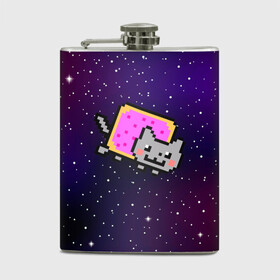 Фляга с принтом Nyan Cat в городе Новоалтайск, металлический корпус | емкость 0,22 л, размер 125 х 94 мм. Виниловая наклейка запечатывается полностью | Тематика изображения на принте: cat | meme | nyan cat | space | youtube | животное | звезды | интернет | космос | кошка | мем | прикол | радуга | юмор | ютуб